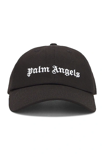Shop Palm Angels Classic Logo Cap In Black & White