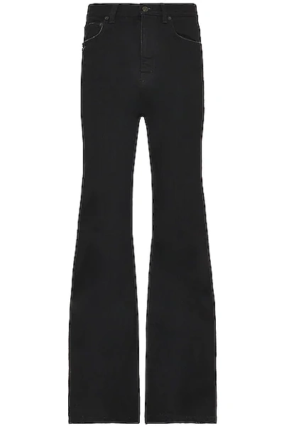 Shop Balenciaga Flared Pants In Rubber Black