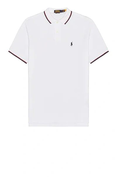 Shop Polo Ralph Lauren Tipped Mesh Classic Polo In White