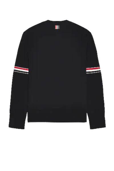 Shop Thom Browne Armbands Cardigan In Navy