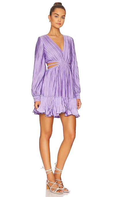Shop Jonathan Simkhai Londyn Cut Out Mini Dress In Lavender