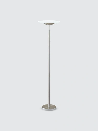 Shop Adesso Stellar Led Torchiere In Brushed Steel