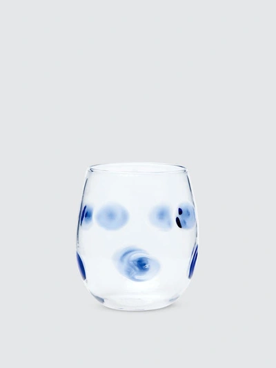 Shop Vietri Drop Stemless Wine Glass In Blue