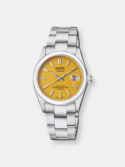 Shop Gevril West Village Automatic Watch In White