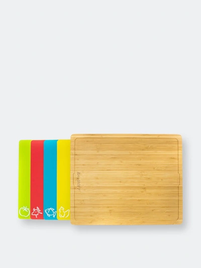 Shop Berghoff Bamboo Cutting Board Set With 4 Multi-colored Flexible Cutting Boards