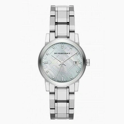 Pre-owned Burberry Brand  Bu9125 Heritage Stainless Steel 34 Mm Mop Dial Women's Watch