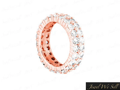 Pre-owned Jewelwesell 1.75ct Diamond 2row Shared Prong Eternity Wedding Band Ring 14k Rose Gold I Si2