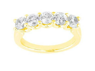 Pre-owned Jewelwesell Natural 0.50ct Diamond Wedding Band Ring U Prong 10k Yellow Gold Round I Si2