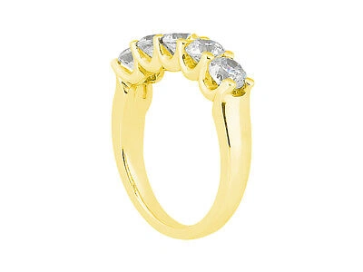 Pre-owned Jewelwesell Natural 0.50ct Diamond Wedding Band Ring U Prong 10k Yellow Gold Round I Si2