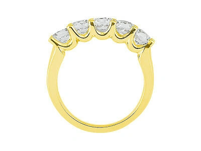 Pre-owned Jewelwesell Natural 0.50ct Diamond Wedding Band Ring U Prong 10k Yellow Gold Round I Si2