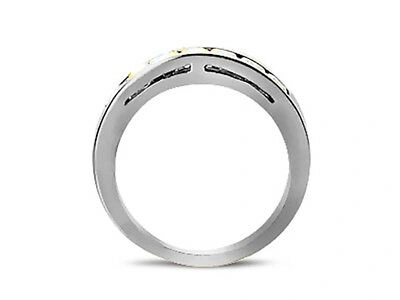 Pre-owned Jewelwesell Real 0.91ct Diamond Wedding Band Ring Platinum Princess Cut F Vs2 Channel Set