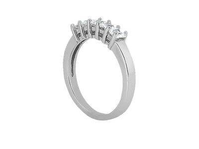 Pre-owned Jewelwesell 7stone 1.61ct Diamond Wedding Band Ring 10k White Gold Princess Jk I1-i2 Prong