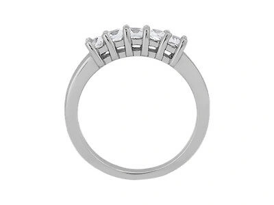 Pre-owned Jewelwesell 7stone 1.61ct Diamond Wedding Band Ring 10k White Gold Princess Jk I1-i2 Prong