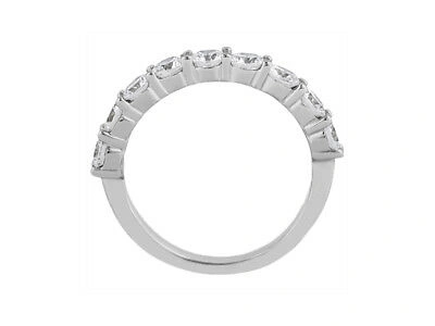 Pre-owned Jewelwesell 0.27ct Diamond Wedding Band Ring 14k White Gold Round Brilliant Cut Prong I Si2