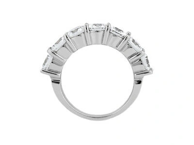 Pre-owned Jewelwesell 5stone 2.00ct Diamond Wedding Band Ring 18k White Gold Si1 Shared Prong Set