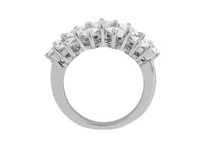 Pre-owned Jewelwesell 0.98ct Diamond Wedding Band Ring 18k White Gold Princess Cut Prong Setting Si1