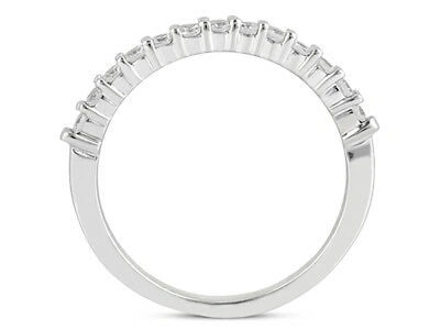 Pre-owned Jewelwesell Genuine .33ct Diamond Wedding Band Ring 14k White Gold Round Brilliant Cut Si1