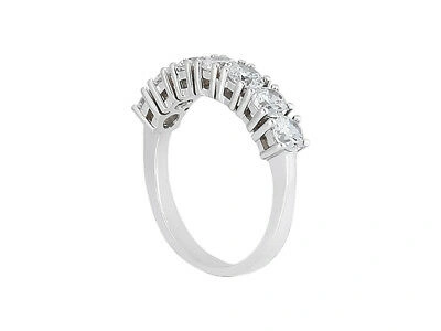 Pre-owned Jewelwesell Natural 1.75ct Diamond Wedding Band Ring 18k White Gold Round Si1 Prong Set