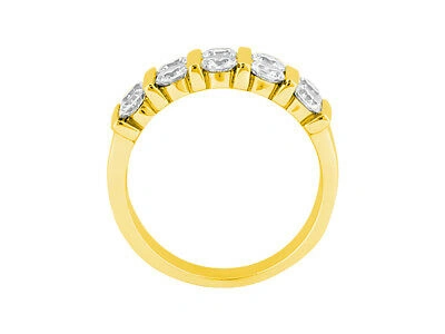Pre-owned Jewelwesell 2.0ct Diamond Wedding Ring 14k Yellow Gold Round Brilliant Cut Si1 Channel Set