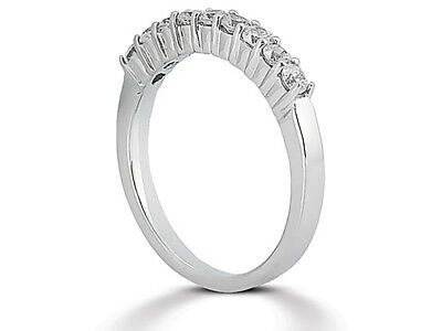 Pre-owned Jewelwesell 11stone 0.33ct Diamond Wedding Band Ring Platinum Round Cut H Si2 Channel Set