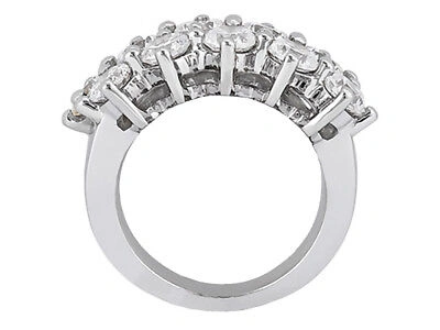 Pre-owned Jewelwesell Natural 1.40ct Diamond Wedding Band Ring 14k White Gold Round I Si2 Prong Set