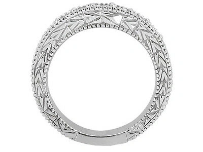 Pre-owned Jewelwesell 1.90ct Diamond Wedding Band Ring Platinum Round Brilliant Cut Prong Set H Si2