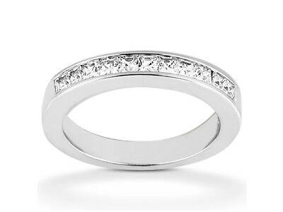 Pre-owned Jewelwesell 11stone 1.87ct Diamond Wedding Band Ring Platinum Princess Cut H Si2 Channel Set