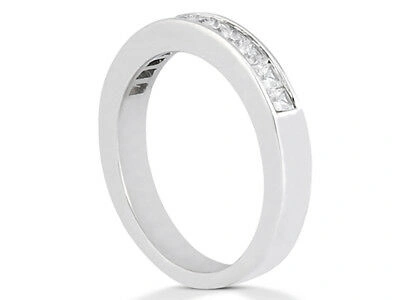 Pre-owned Jewelwesell 11stone 1.87ct Diamond Wedding Band Ring Platinum Princess Cut H Si2 Channel Set