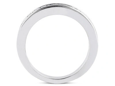 Pre-owned Jewelwesell 11stone 1.87ct Diamond Wedding Band Ring Platinum Princess Cut H Si2 Channel Set