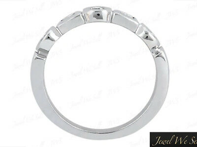 Pre-owned Jewelwesell 1.46ct Diamond Wedding Band Ring 18k White Gold Princess Round Channel Si1