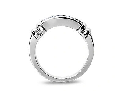 Pre-owned Jewelwesell 5stone 0.90ct Diamond Wedding Band Ring 14k White Gold Princess Si1 Channel
