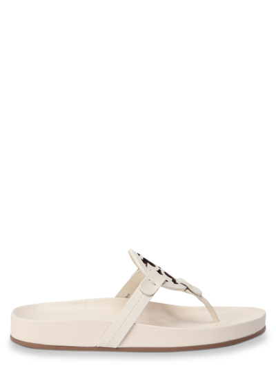 Shop Tory Burch `miller Cloud` Flip Flops In Ecru