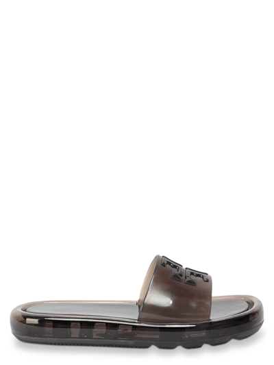Shop Tory Burch `bubble Jelly` Flat Sandals In Black