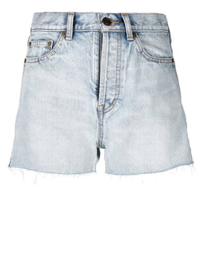 Shop Saint Laurent Women's Trousers -  - In Blue Cotton