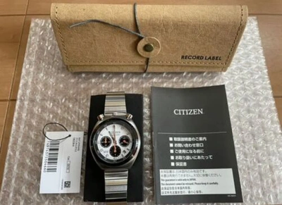 Pre-owned Citizen Collection Record Lavel Tsuno Chrono An3660 81a Watch Reprint White