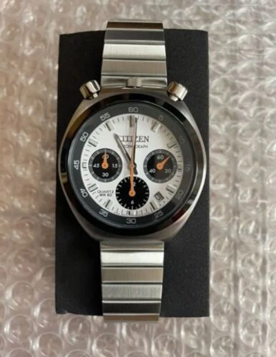 Pre-owned Citizen Collection Record Lavel Tsuno Chrono An3660 81a Watch Reprint White