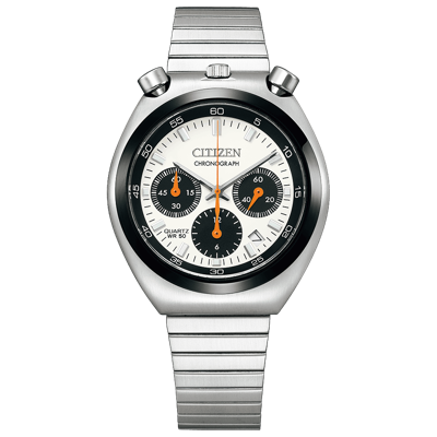 Pre-owned Citizen Collection Record Lavel Tsuno Chrono An3660 81a Watch Reprint White