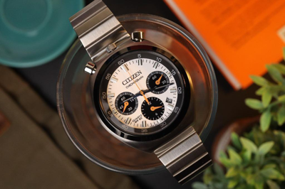 Pre-owned Citizen Collection Record Lavel Tsuno Chrono An3660 81a Watch Reprint White