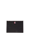 Thom Browne Small Zipper Tablet Holder In Black