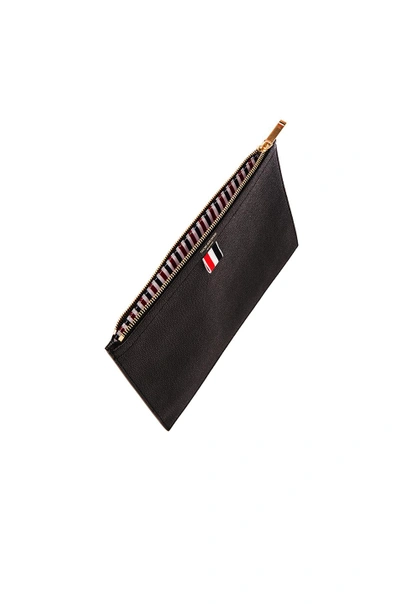 Thom Browne Small Zipper Tablet Holder In Black
