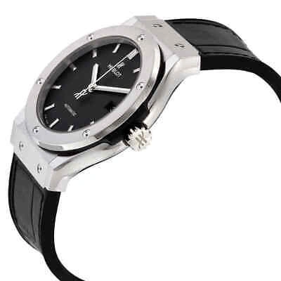Pre-owned Hublot Classic Fusion Automatic Black Dial Titanium Men's Watch 542nx1171lr