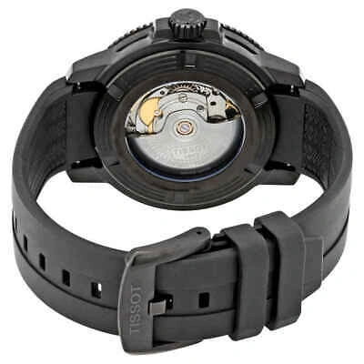 Pre-owned Tissot Seastar 1000 Black Dial Automatic Men's Rubber Watch T120.407.37.051.00