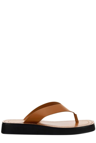 Shop The Row Ginza Platform Sandals In Brown