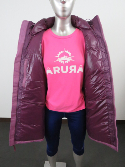 Pre-owned The North Face Womens  Nuptse Belt Mid 700-down Insulated Hooded Jacket - Purple