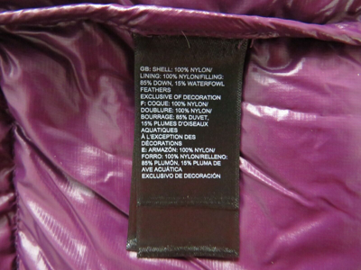 Pre-owned The North Face Womens  Nuptse Belt Mid 700-down Insulated Hooded Jacket - Purple