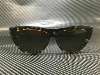 Pre-owned Bottega Veneta Bv1018s 002 Havana Cat Eye 57 Mm Women's Sunglasses