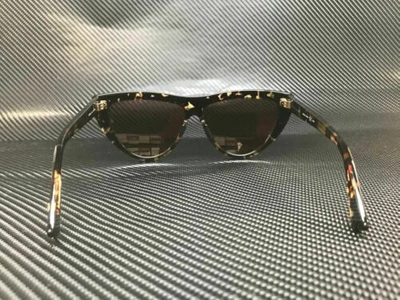 Pre-owned Bottega Veneta Bv1018s 002 Havana Cat Eye 57 Mm Women's Sunglasses