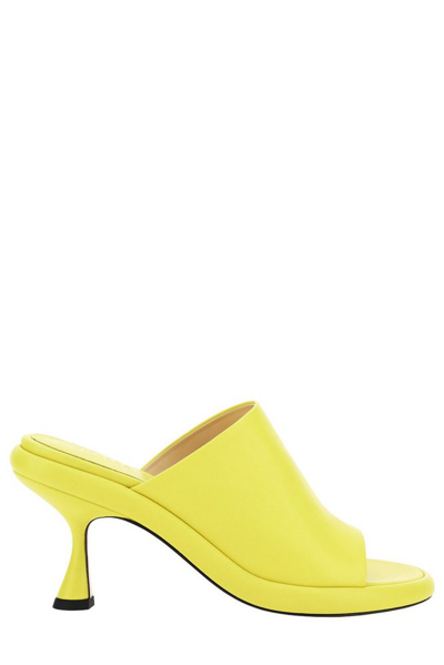 Shop Wandler June Open Toe Platform Sandals In Yellow