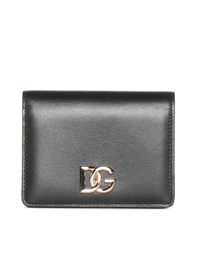 Shop Dolce & Gabbana Dg Plaque Bifold Wallet In Black