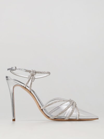 Shop Casadei Heeled Sandals  Woman Color Silver